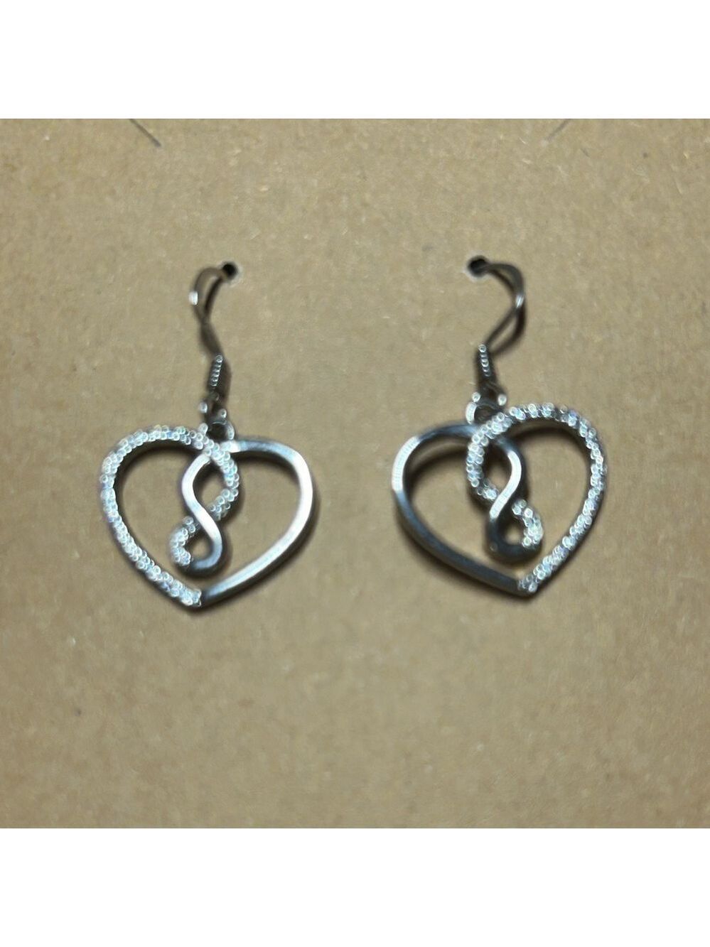 925 heart earrings